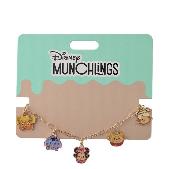 Disney Parks Jewelry - Disney Parks Munchlings Charm Bracelet Minnie Mickey Stitch Pooh Eeyore NEW